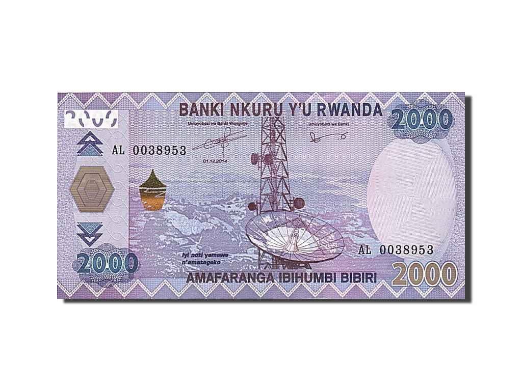 Banknote, Rwanda, 2000 Francs, 2014, 2014, UNC(65-70)