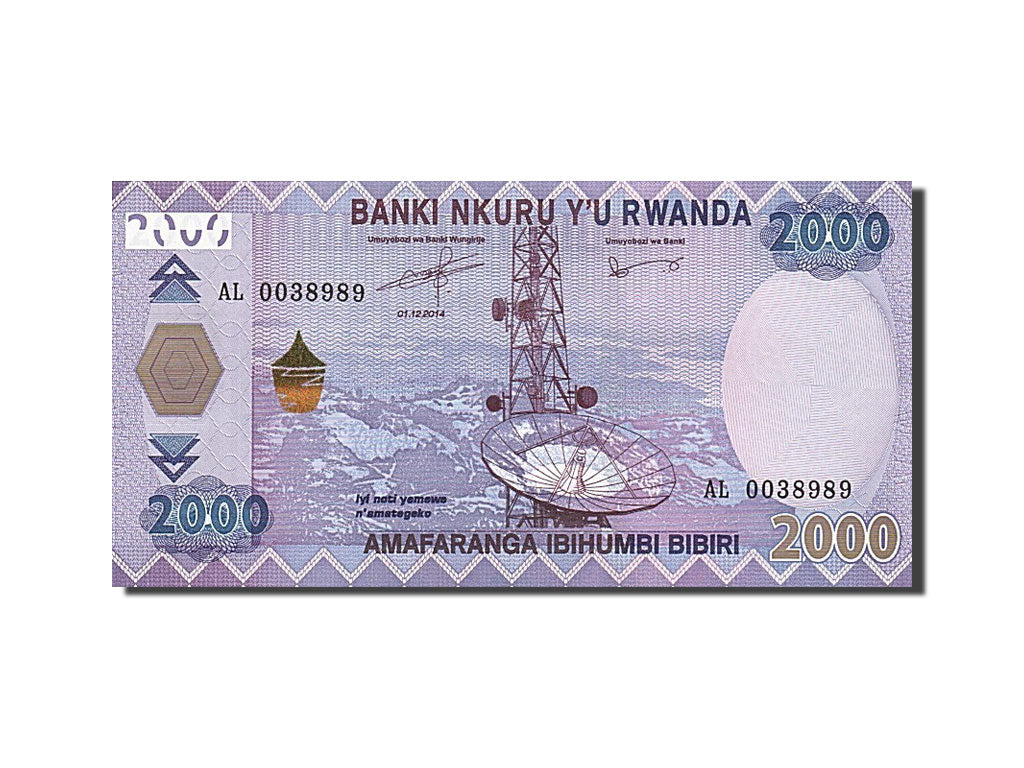 Banknote, Rwanda, 2000 Francs, 2014, 2014, UNC(65-70)