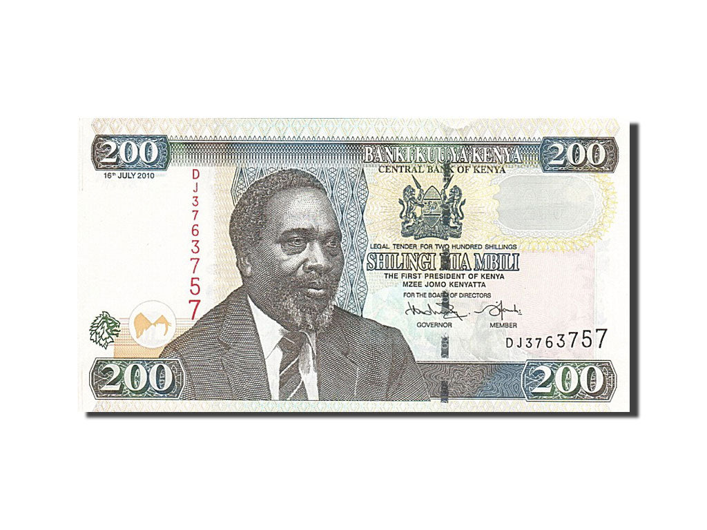 Billet, Kenya, 200 Shillings, 2010, 2010-07-16, NEUF