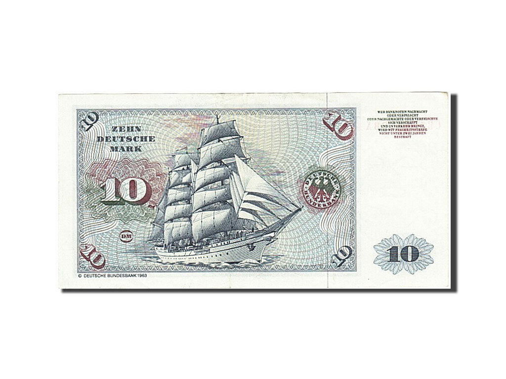 Banknot, Niemcy - RFN, 10 Deutsche Mark, 1970-1980, 1980-01-02, KM:31c