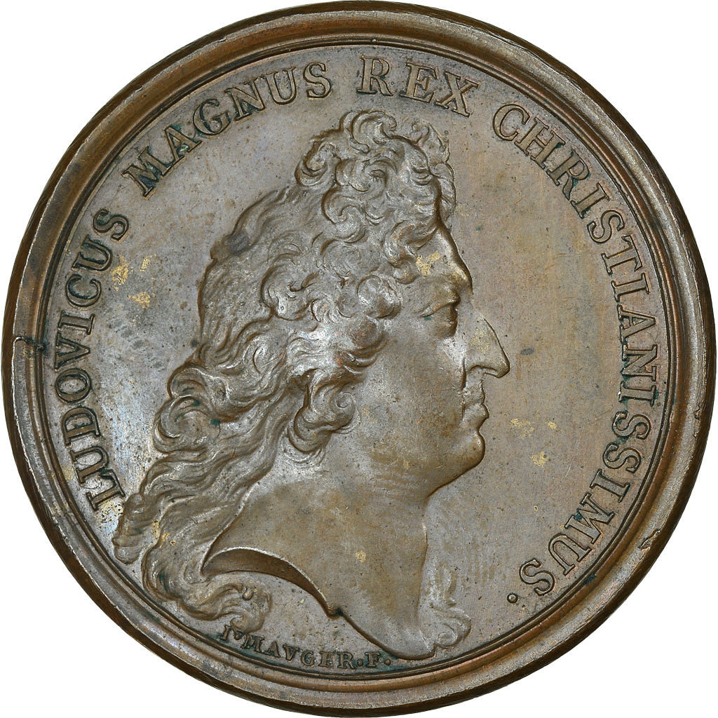 Frankrijk, Medaille, Louis XIV, Levée de 60000 Matelots, 1680, Bronzen, Mauger