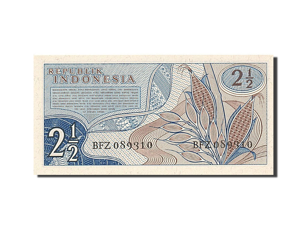 Banknote, Indonesia, 2 1/2 Rupiah, 1961, 1961, KM:79, UNC(63)