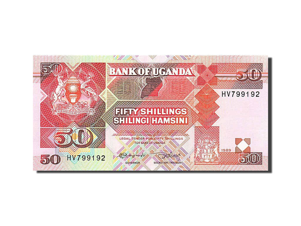 Banknote, Uganda, 50 Shillings, 1987, 1989, KM:30b, UNC(65-70)