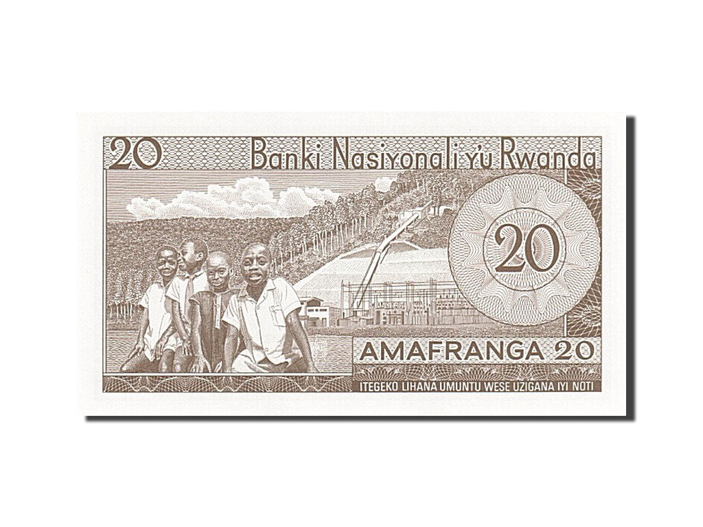 Banknote, Rwanda, 20 Francs, 1964-1976, 1976-01-01, KM:6e, UNC(63)
