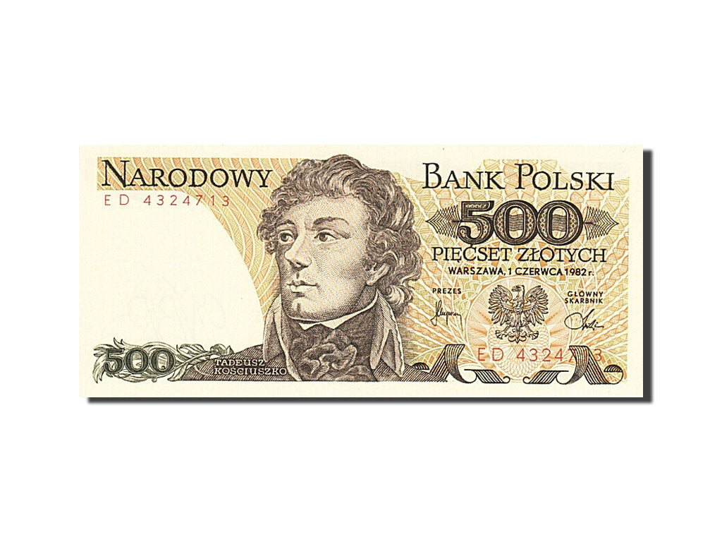 Billet, Pologne, 500 Zlotych, 1982, 1982-06-01, KM:145d, SPL