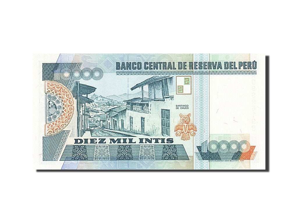 Biljet, Peru, 10,000 Intis, 1985-1991, 1988-06-28, KM:140, SPL