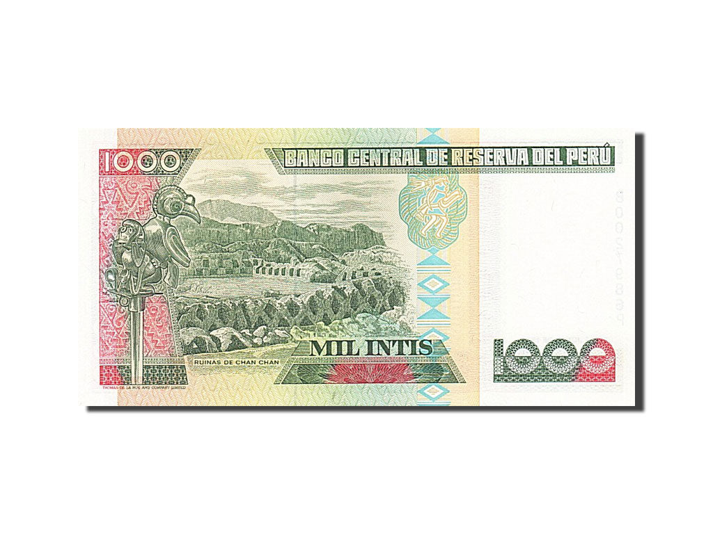 Banknote, Peru, 1000 Intis, 1985-1991, 1988-06-28, KM:136b, UNC(63)