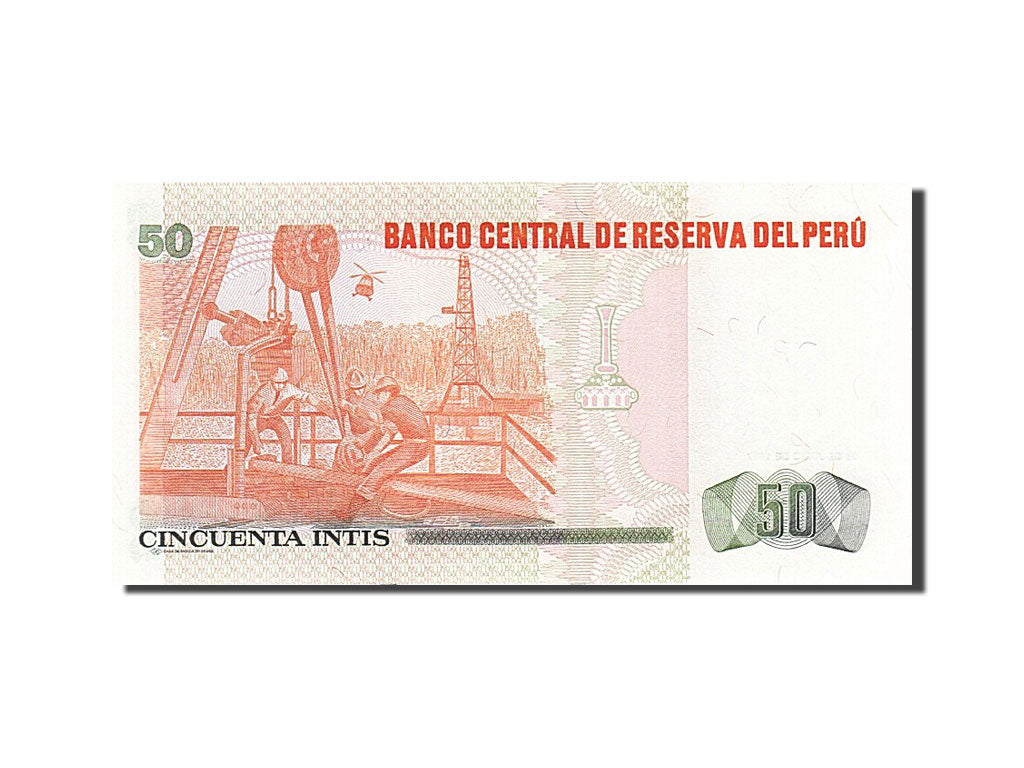 Billet, Pérou, 50 Intis, 1985-1991, 1987-06-26, KM:131a, SPL