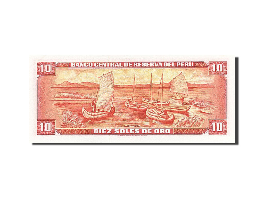 Billete, 10 Soles De Oro, 1969, Perú, KM:100c, 1974-05-16, SC