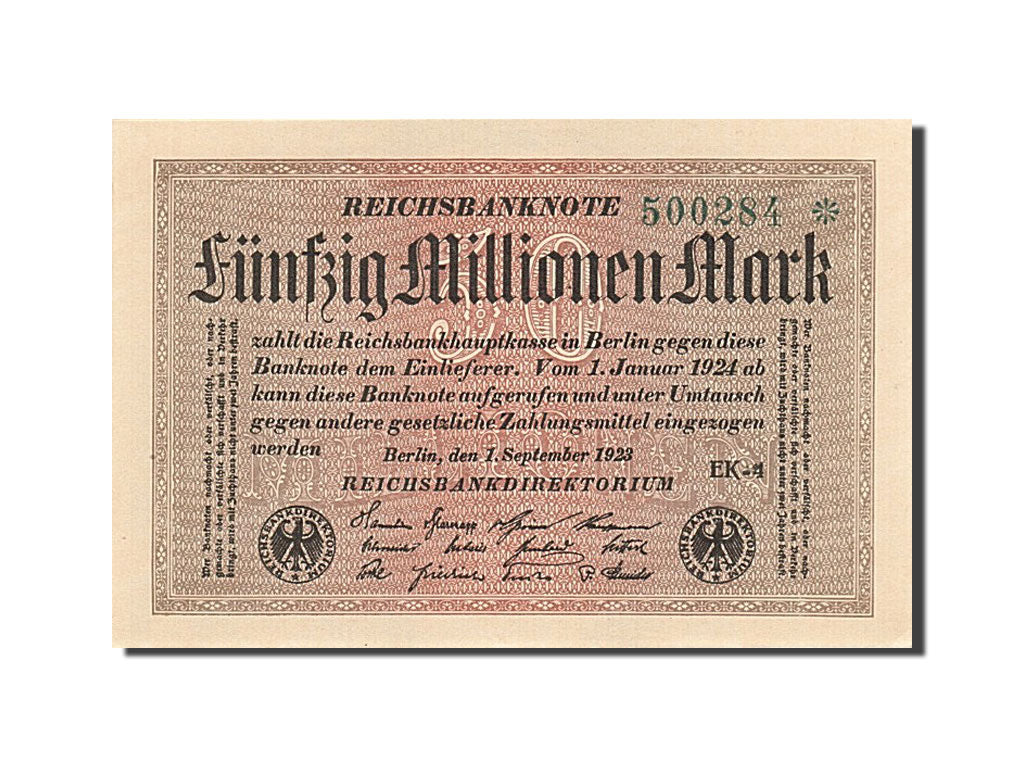 Banknote, Germany, 50 Millionen Mark, 1923, 1923-09-01, KM:109b, UNC(63)