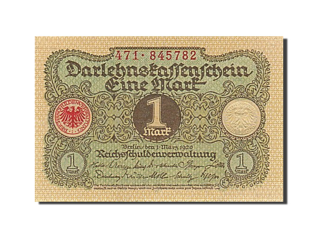 Banknote, Germany, 1 Mark, 1920, 1920-03-01, KM:58, UNC(65-70)