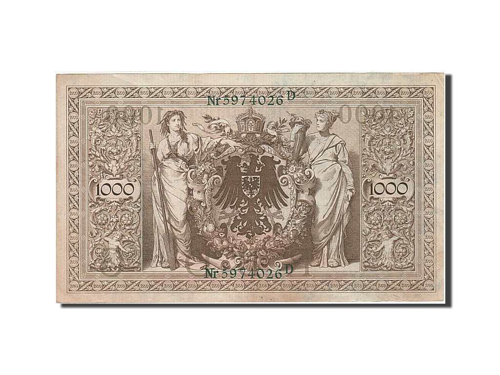 Billete, 1000 Mark, 1910, Alemania, KM:45b, 1910-04-21, EBC+