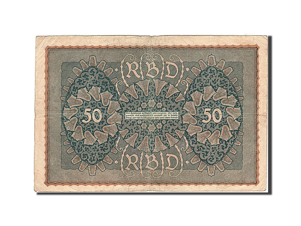 Geldschein, Deutschland, 50 Mark, 1915-1919, 1919-06-24, KM:66, SGE+