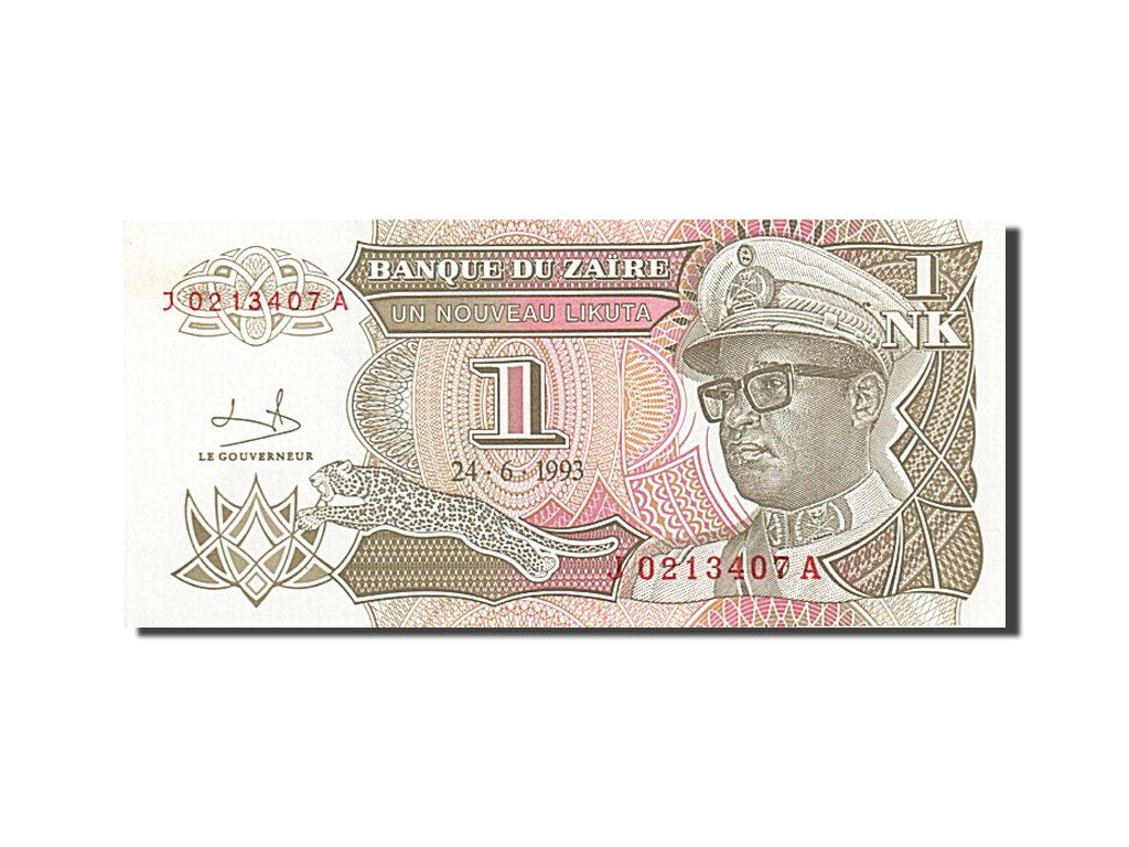 Billete, 1 Nouveau Likuta, 1993, Zaire, KM:47a, 1993-06-24, SC