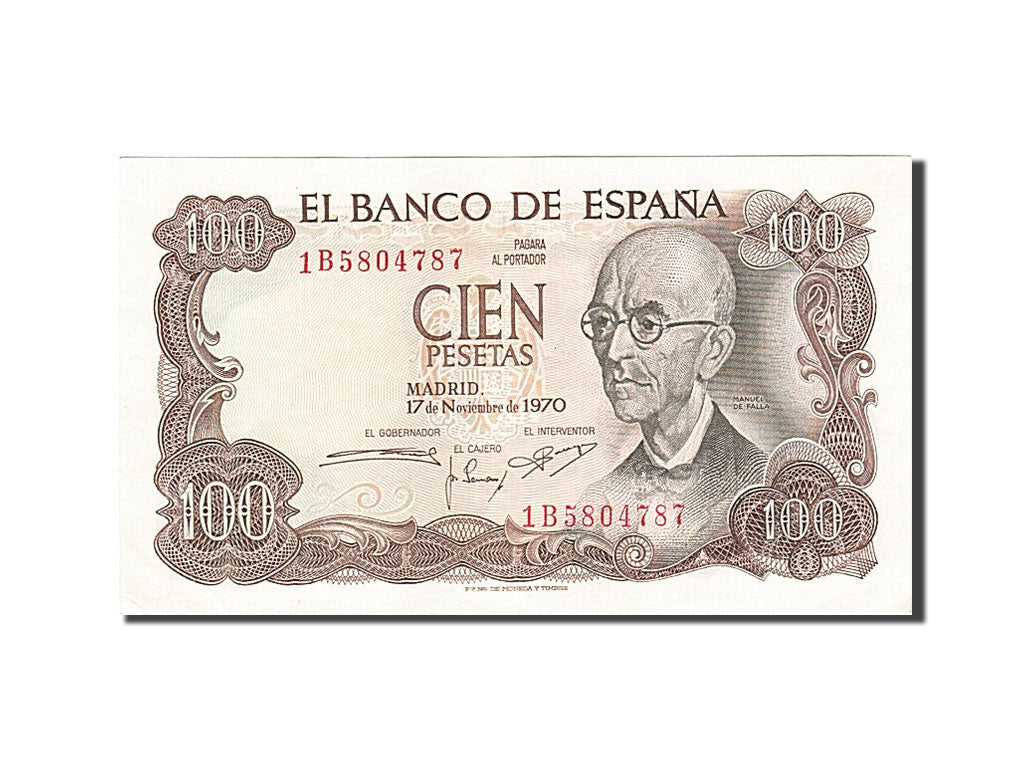 Banconote, Spagna, 100 Pesetas, 1970-1971, KM:152a, 1970-11-17, SPL