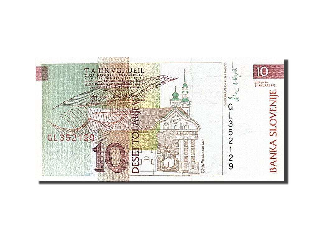 Banknote, Slovenia, 10 Tolarjev, 1992, 1992, KM:11a, UNC(63)