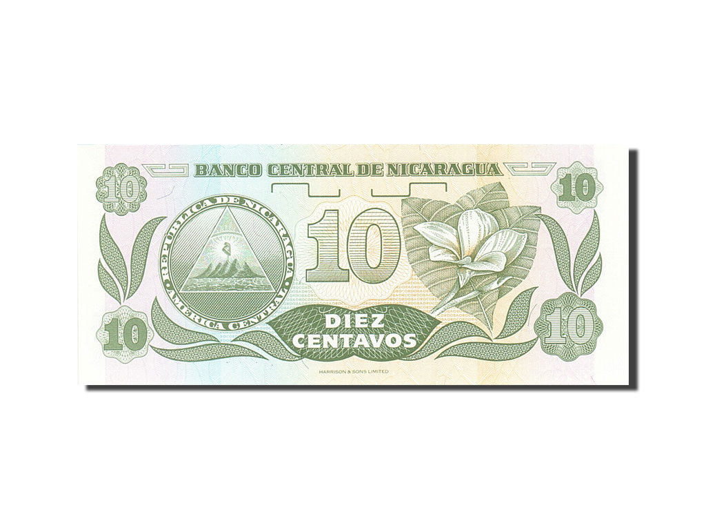 Banknot, Nicaragua, 10 Centavos, 1991-1992, Undated (1991), KM:169a, UNC(63)