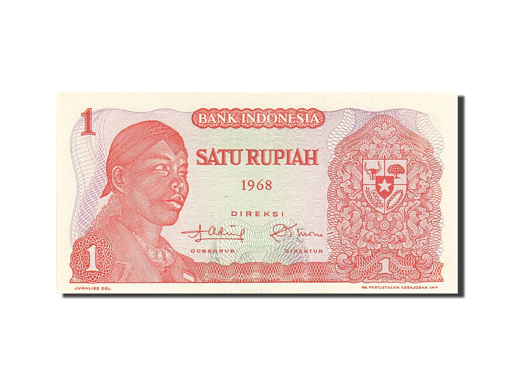 Geldschein, Indonesien, 1 Rupiah, 1968, 1968, KM:102a, UNZ