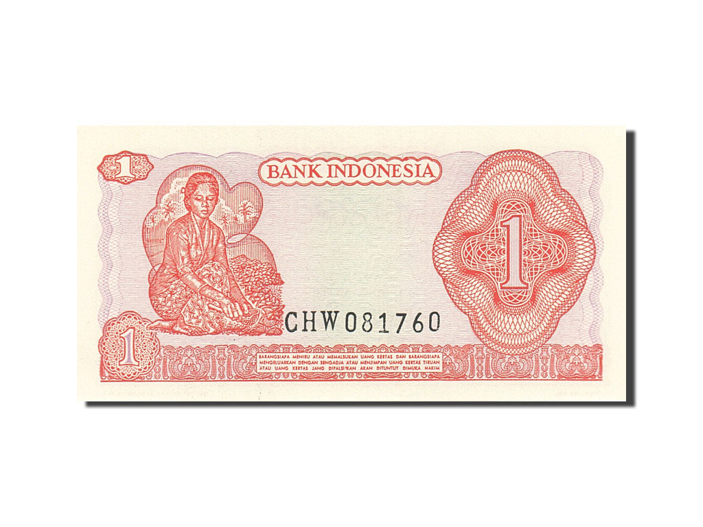 Geldschein, Indonesien, 1 Rupiah, 1968, 1968, KM:102a, UNZ