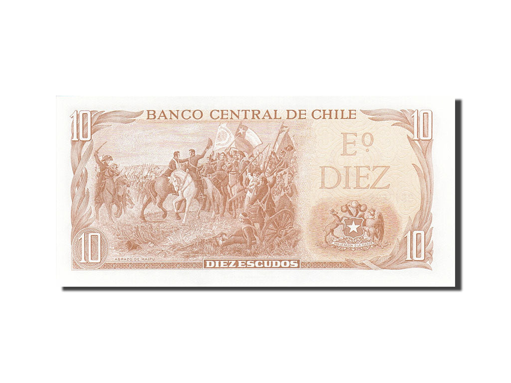 Billet, Chile, 10 Escudos, 1967-1976, UNdated (1970), KM:142, SPL