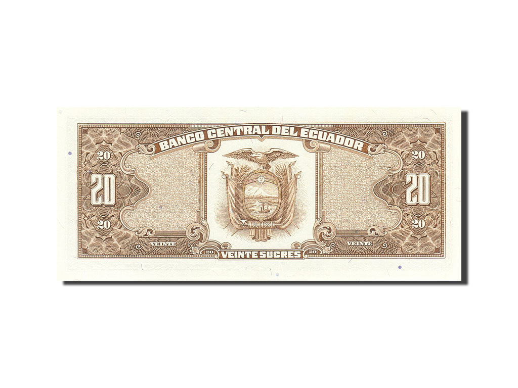 Banknote, Ecuador, 20 Sucres, 1984-1988, 1988-11-22, KM:121Aa, UNC(65-70)