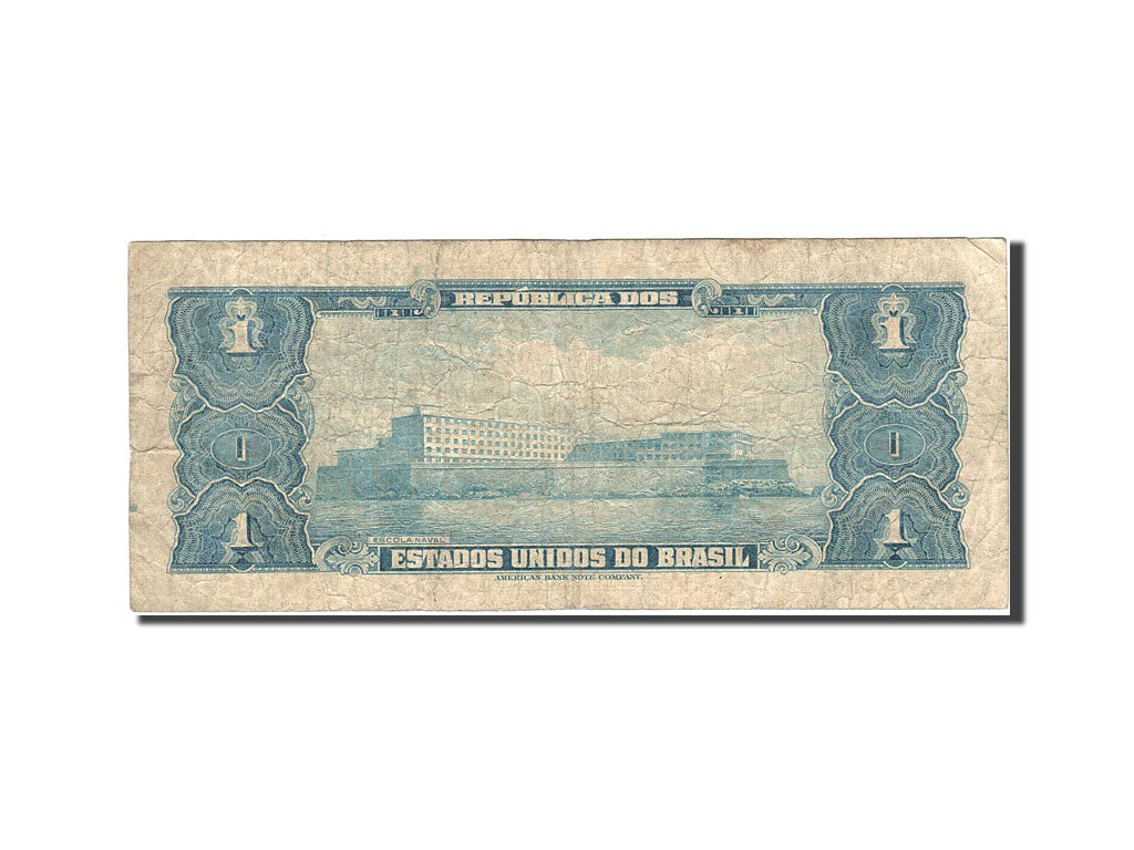 Banknote, Brazil, 1 Cruzeiro, 1943-1944, Undated (1944), KM:132a, VF(20-25)