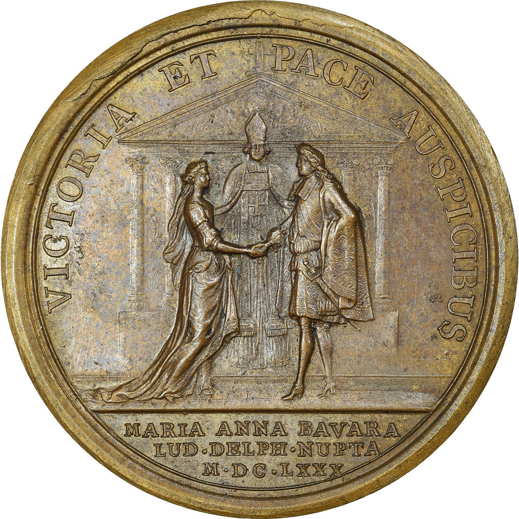 Frankrijk, Medaille, Louis XIV, Mariage du Dauphin avec Marie-Anne de Bavière