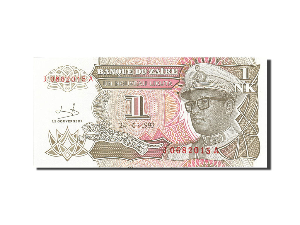 Banknot, Zaire, 1 Nouveau Likuta, 1993, 1993-06-24, KM:47a, UNC(65-70)
