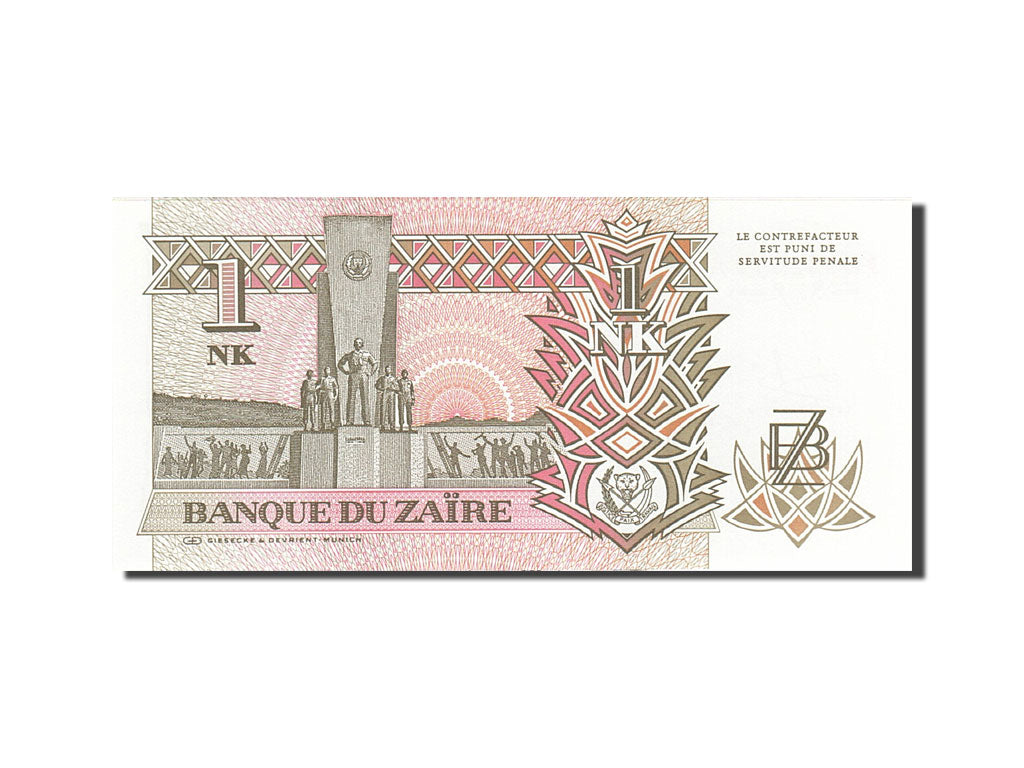 Banknot, Zaire, 1 Nouveau Likuta, 1993, 1993-06-24, KM:47a, UNC(65-70)