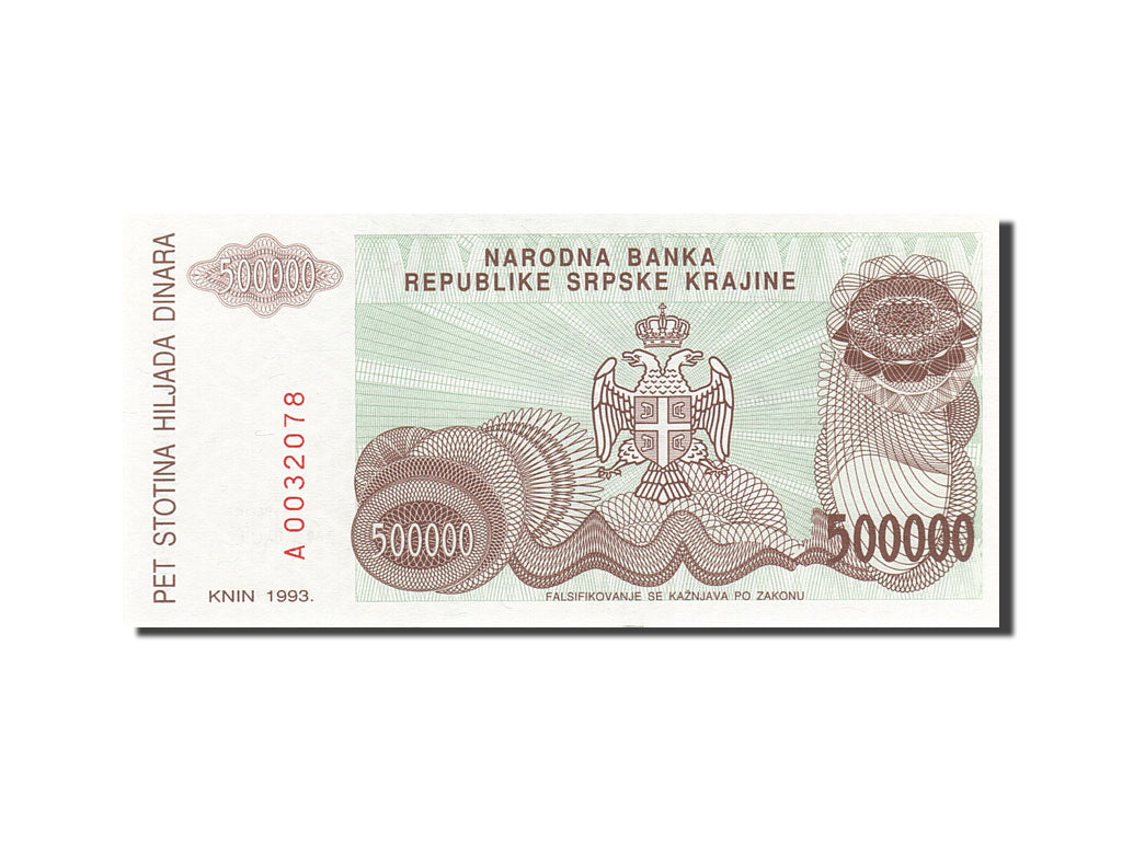 Banconote, Croazia, 500,000 Dinara, 1993, KM:R23a, 1993, SPL