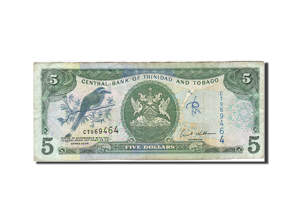 Banknote, Trinidad and Tobago, 5 Dollars, 2006, 2006, KM:47, VF(20-25)
