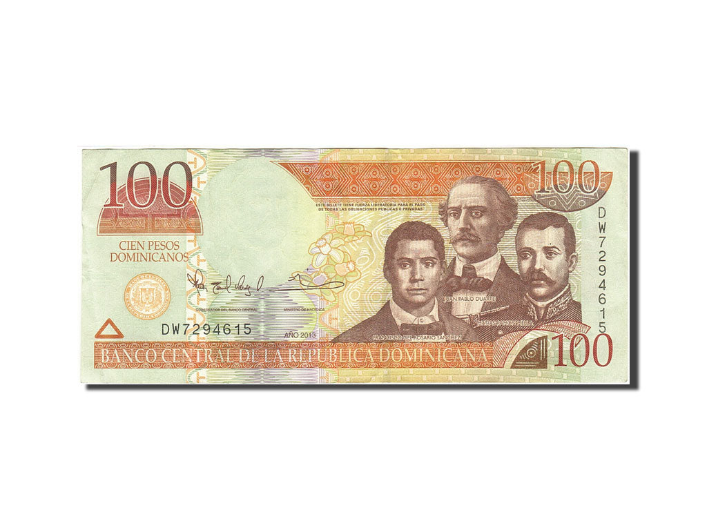 Banknot, Republika Dominikany, 100 Pesos Oro, 2013, 2013, EF(40-45)