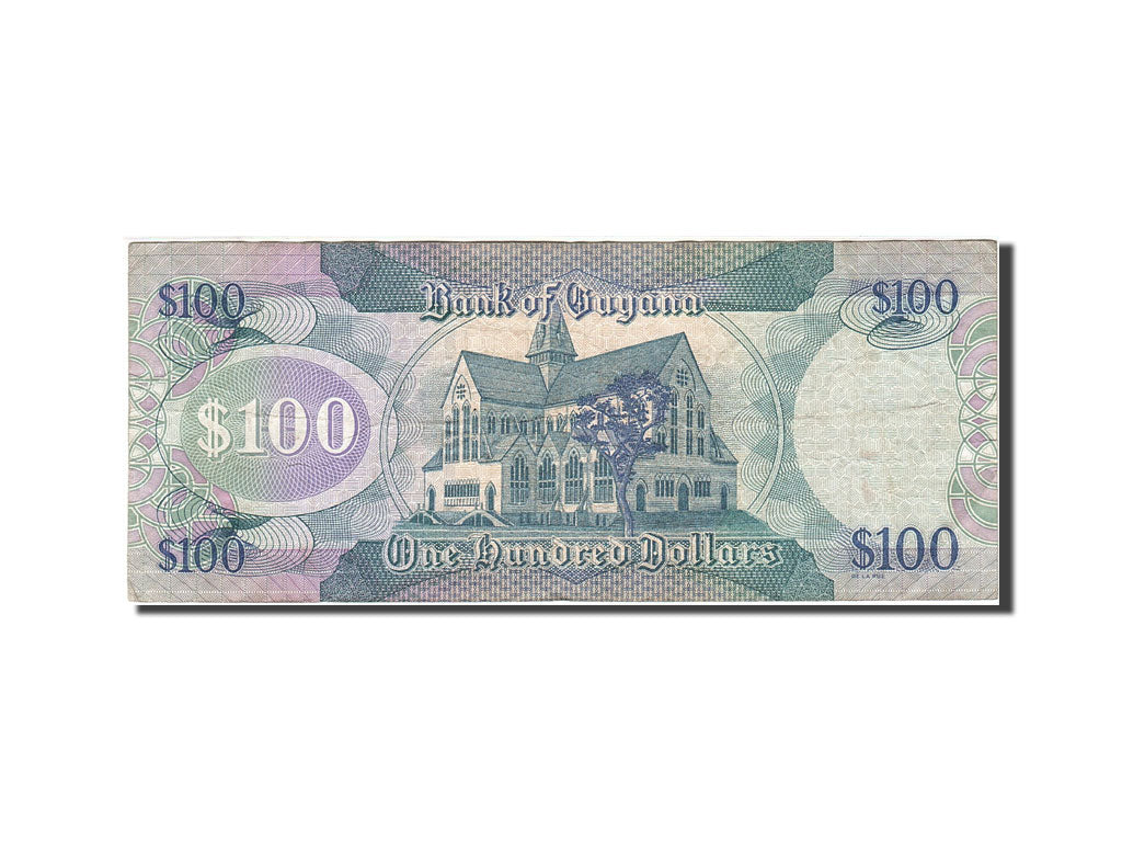 Billete, 100 Dollars, 1989-1992, Guyana, KM:28, Undated (1989), BC