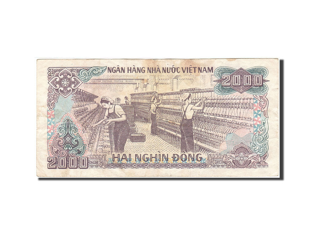 Geldschein, Vietnam, 2000 D<ox>ng, 1988-1991, 1988, KM:107a, S