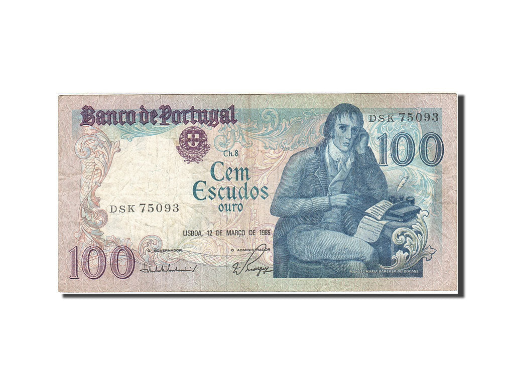 Banknote, Portugal, 100 Escudos, 1980-1989, 1985-03-12, KM:178d, VF(20-25)