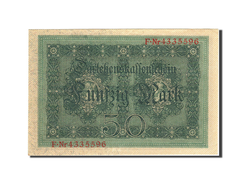 Geldschein, Deutschland, 50 Mark, 1914, 1914-08-05, KM:49b, UNZ-