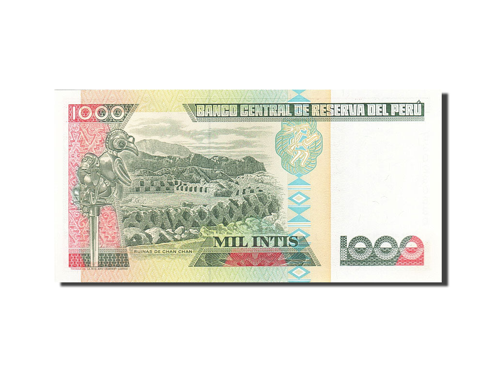Banknote, Peru, 1000 Intis, 1985, 1988-06-28, KM:136a, UNC(65-70)