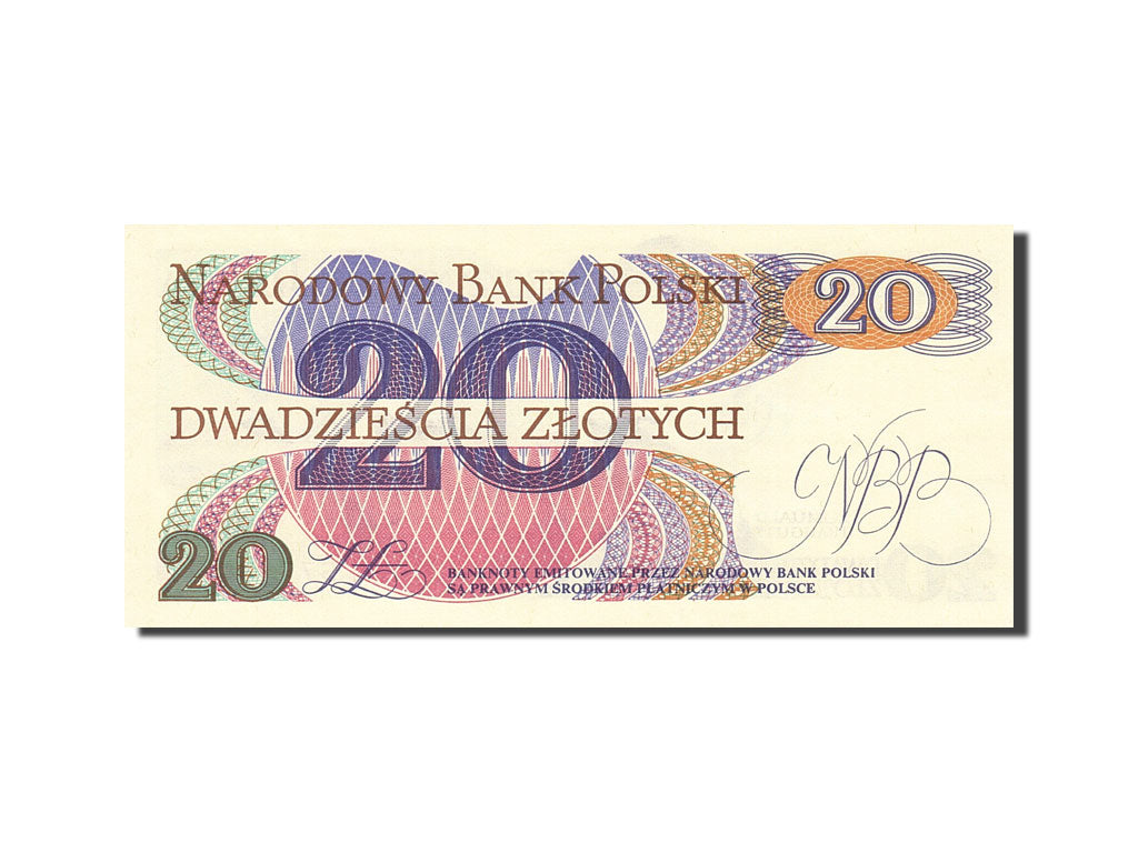 Billet, Pologne, 20 Zlotych, 1982, 1982-06-01, KM:149a, NEUF