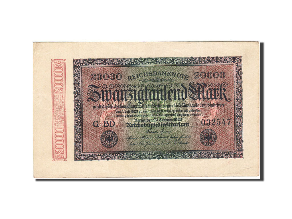 Biljet, Duitsland, 20,000 Mark, 1923, 1923-02-20, KM:85a, TTB+