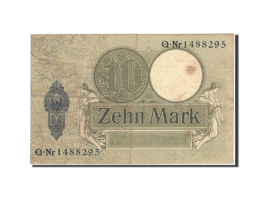Banknote, Germany, 10 Mark, 1904-1906, 1906-10-06, KM:9b, EF(40-45)