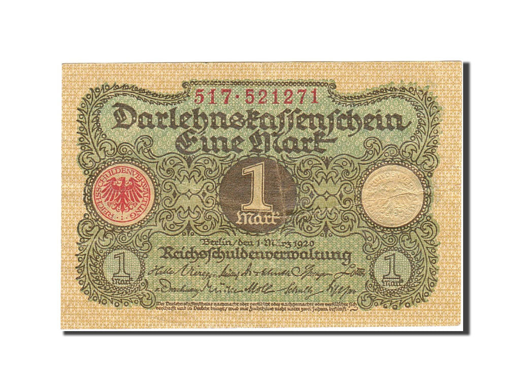 Banconote, Germania, 1 Mark, 1920, KM:58, 1920-03-01, SPL-