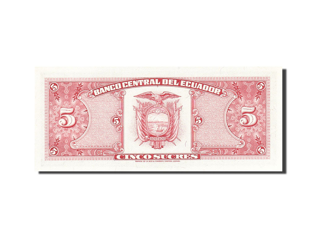 Banknote, Ecuador, 5 Sucres, 1957-1971, 1979-07-25, KM:113c, UNC(63)