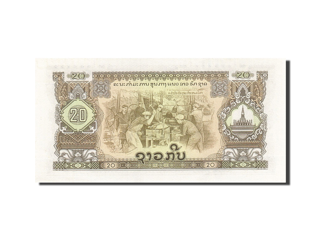 Biljet, Laos, 20 Kip, Undated, Undated, KM:21a, SPL+
