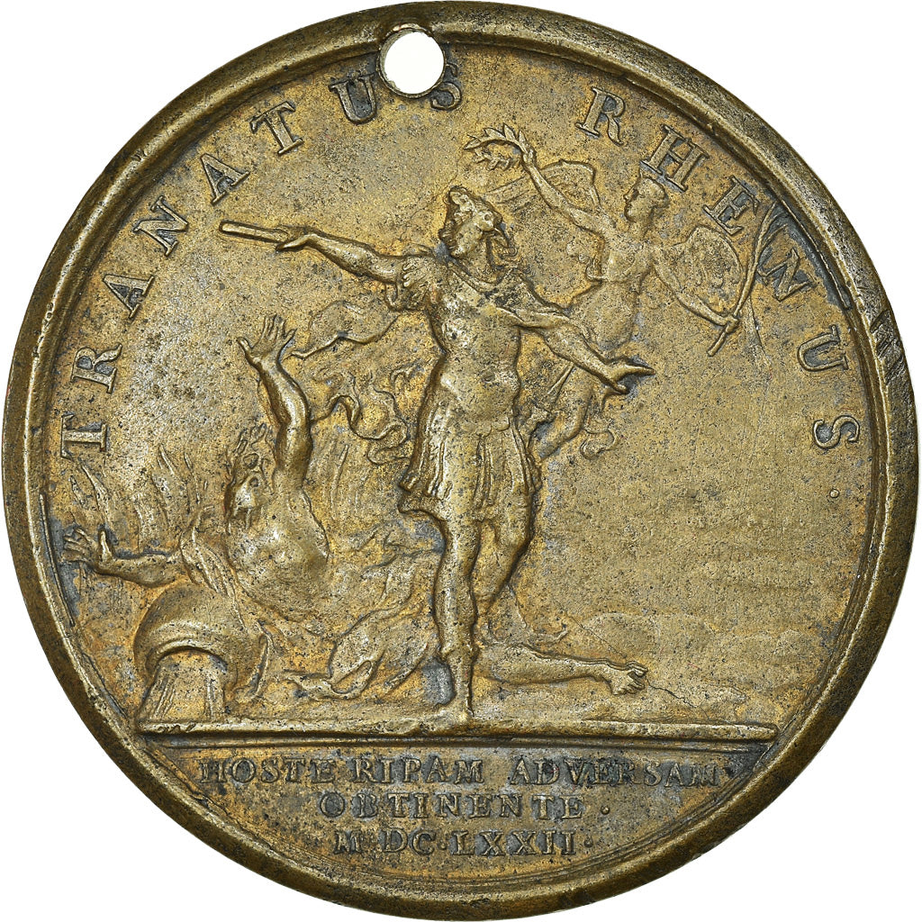 France, Médaille, Louis XIV, Le Passage du Rhin près de Schenk, History, 1672