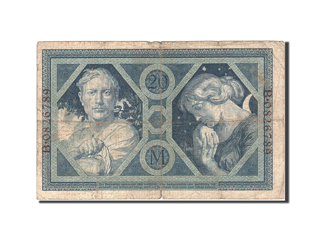 Banknote, Germany, 20 Mark, 1915-1919, 1915-11-04, KM:63, VG(8-10)