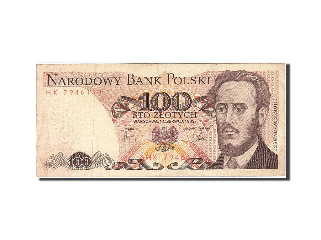 Banconote, Polonia, 100 Zlotych, 1974-1976, KM:143d, 1982-06-01, MB