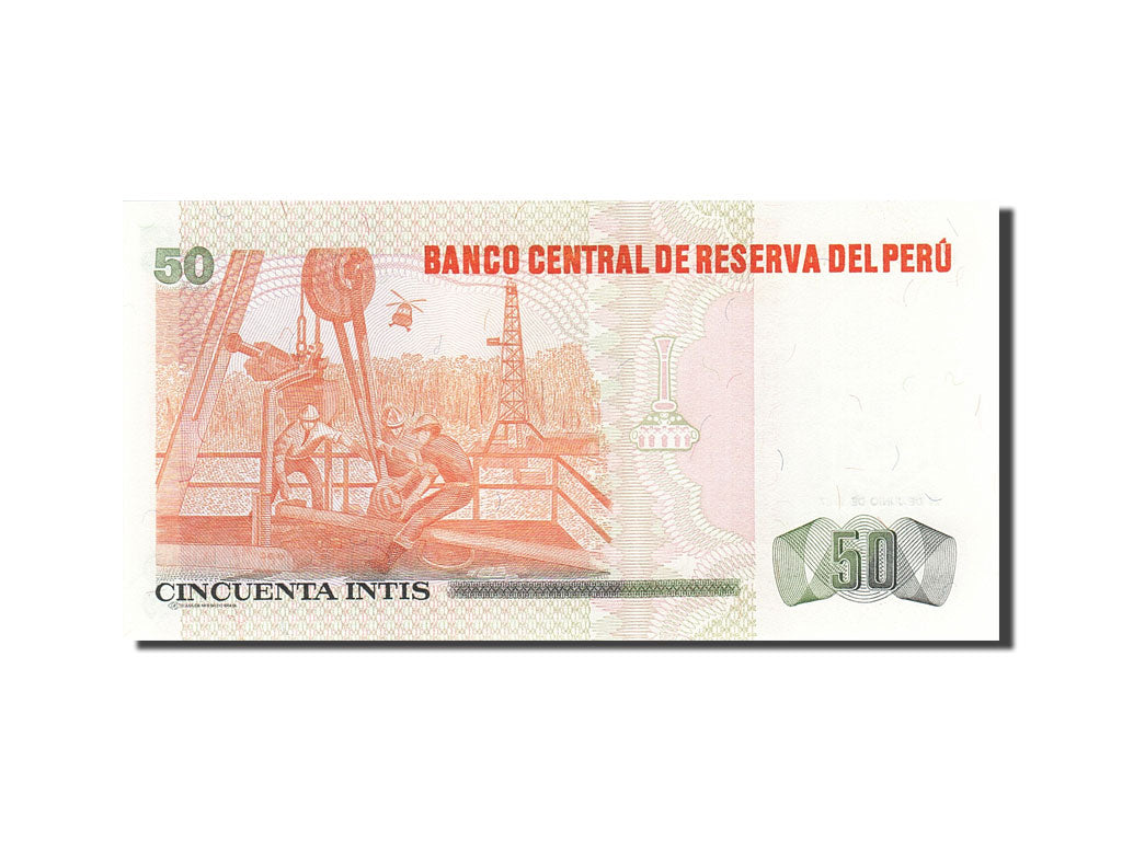 Banknote, Peru, 50 Intis, 1985-1991, 1987-06-26, KM:131b, UNC(63)