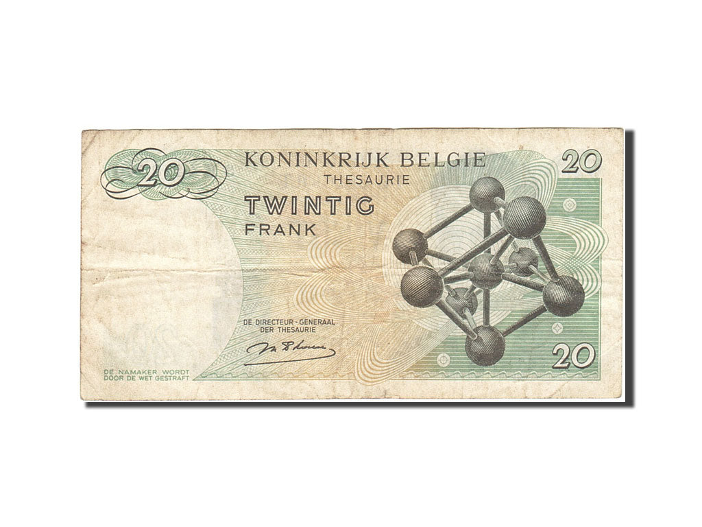 Biljet, België, 20 Francs, 1964-1966, 1964-06-15, KM:138, TB