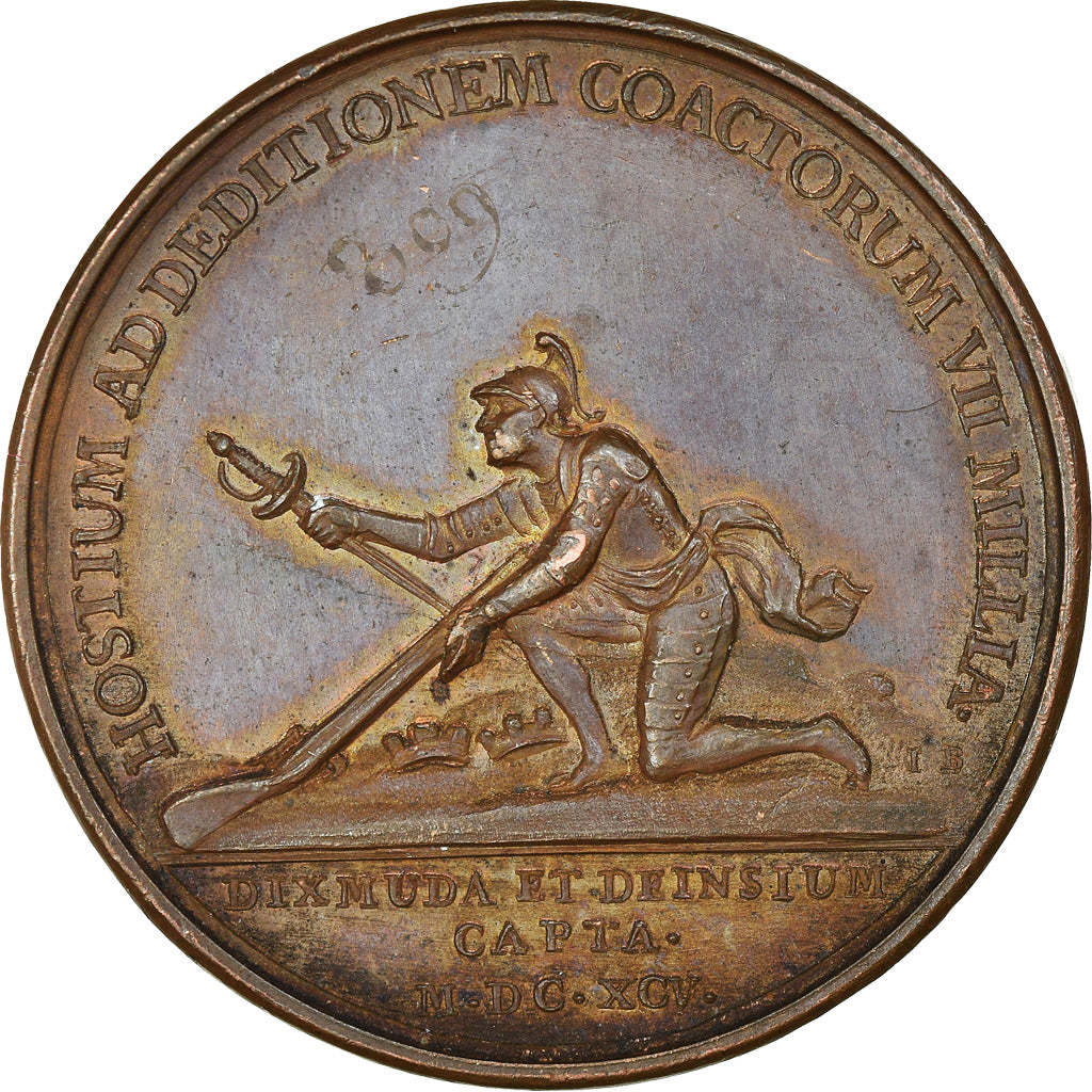 Frankrijk, Medaille, Louis XIV, Prise de Dixmude et Deinze, History, 1695