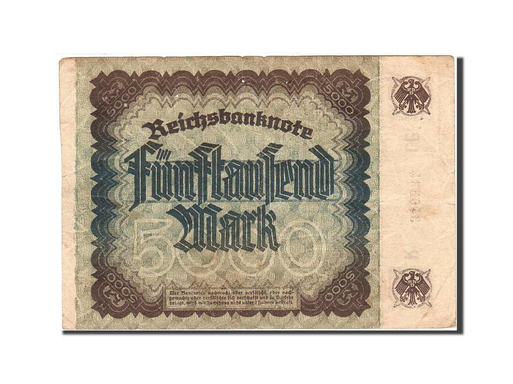 Biljet, Duitsland, 5000 Mark, 1922, 1922-12-02, KM:81b, TB+